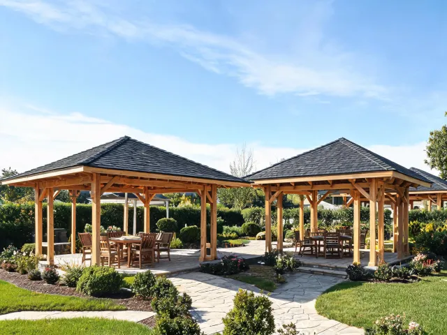 Gazebo collection for covered backyard dining